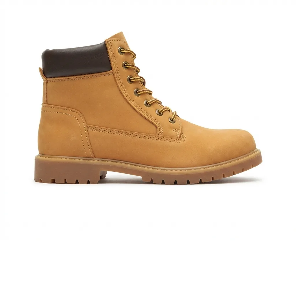 Botte de Travail Nubuck Camel pour homme — Chaussures Hervé Clichy