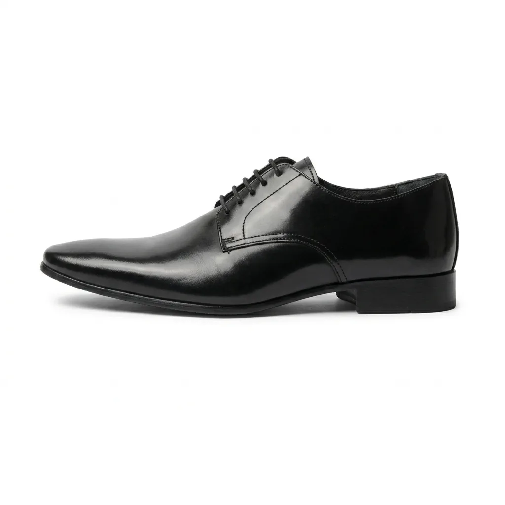 Derby Cuir Noir pour homme — Chaussures Hervé Clichy